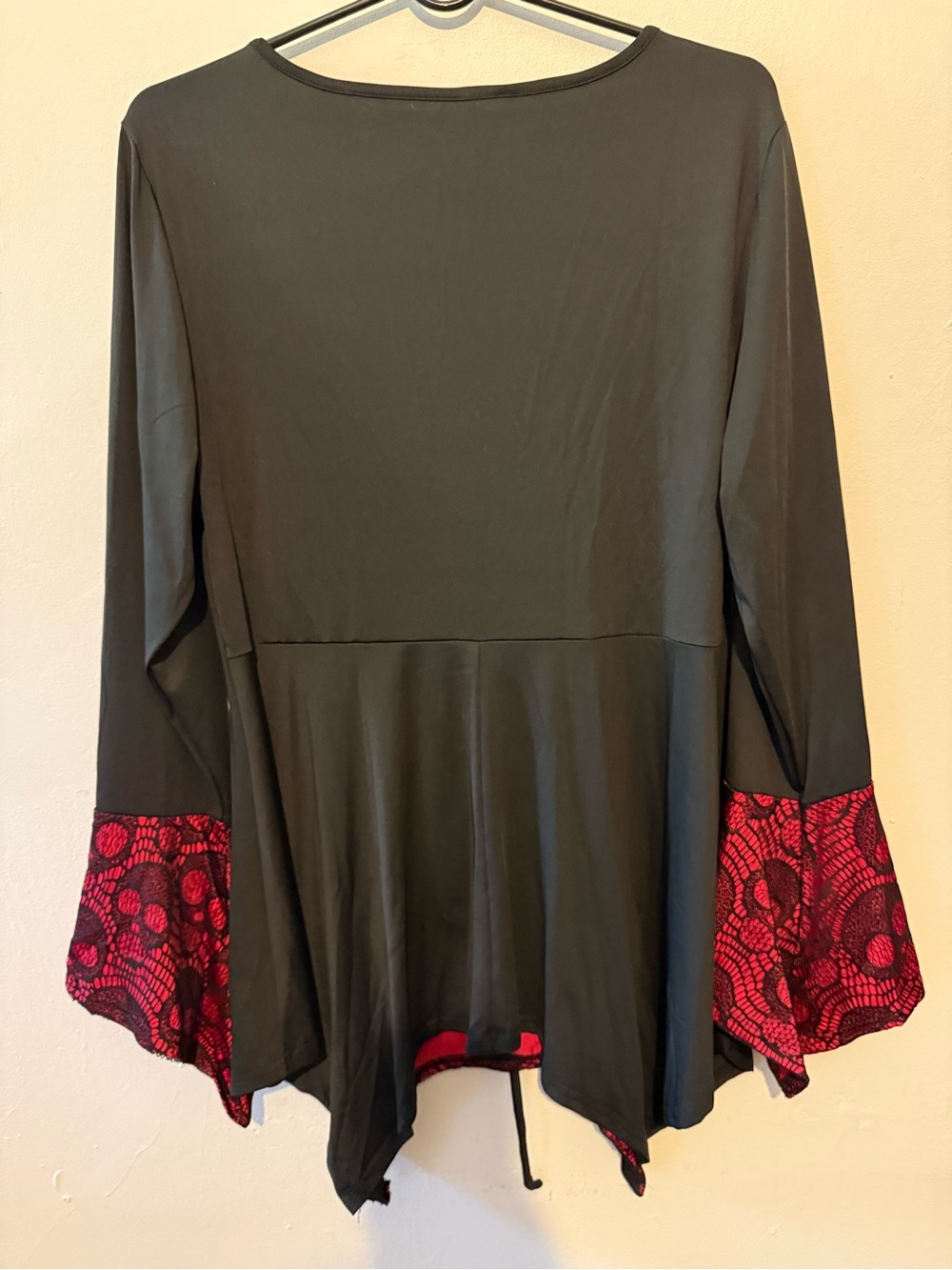 Black & Red Lace Gothic Corset Tunic top - Picture 11 of 11
